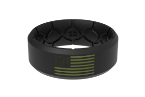 Edge Hero - America Black & Moss Green Flag Ring