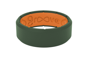 Edge Moss Green & Orange Ring