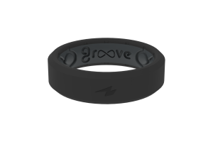 Zeus Midnight Black Thin Ring
